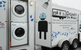 Dignity on Wheels, the first mobile hygiene shower trailer offering free showers and laundry service to homeless people living in San Mateo and Santa Clara counties, opened in February 2016.